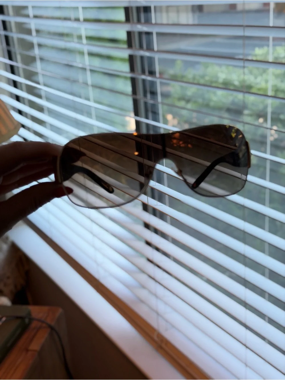 Versace VE2101 1002/13 Shield Sunglasses Gold Brown Medusa Made in Italy NWOT